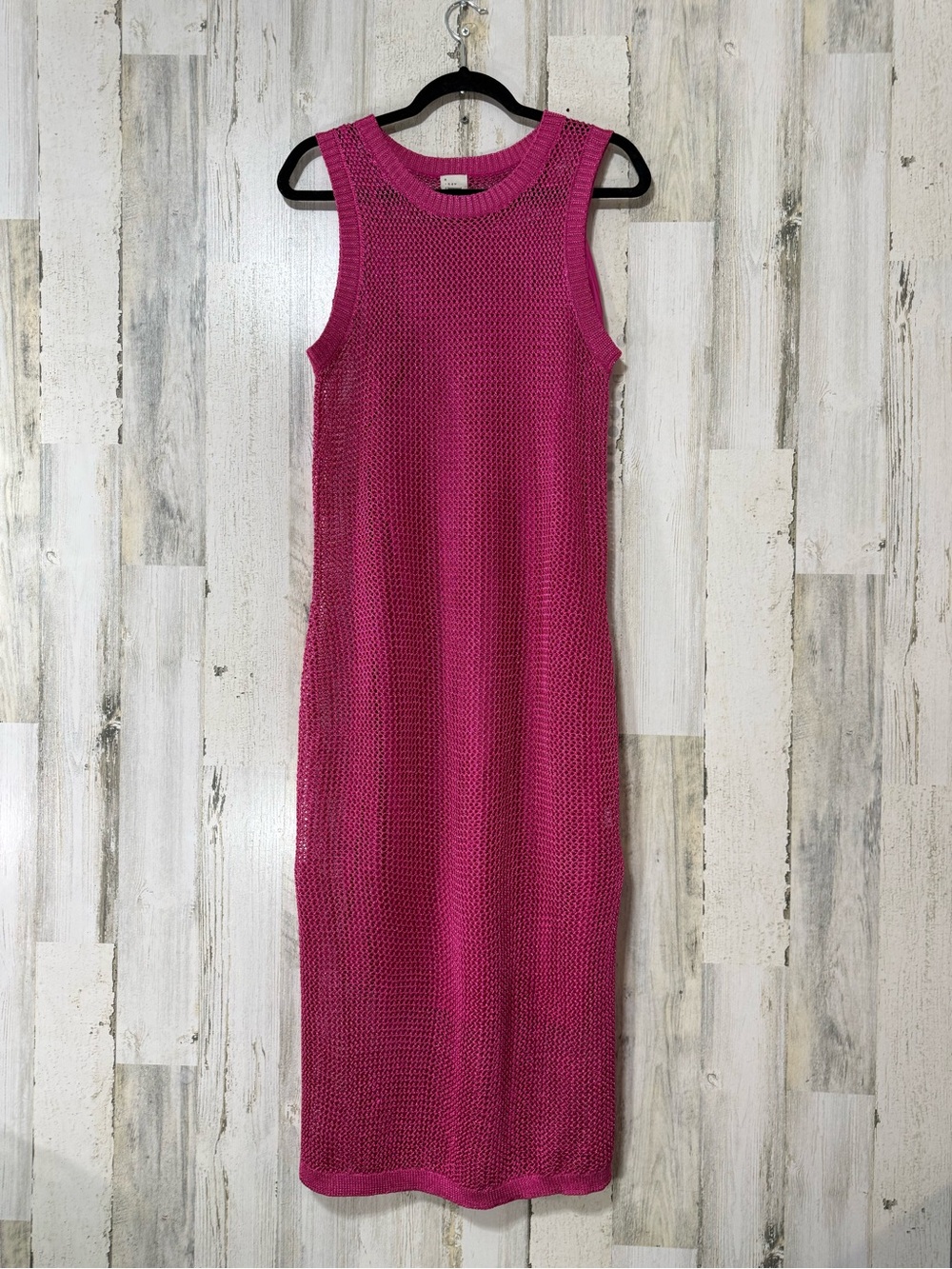 a new day Sleeveless Knit Midi Dress in Magenta
